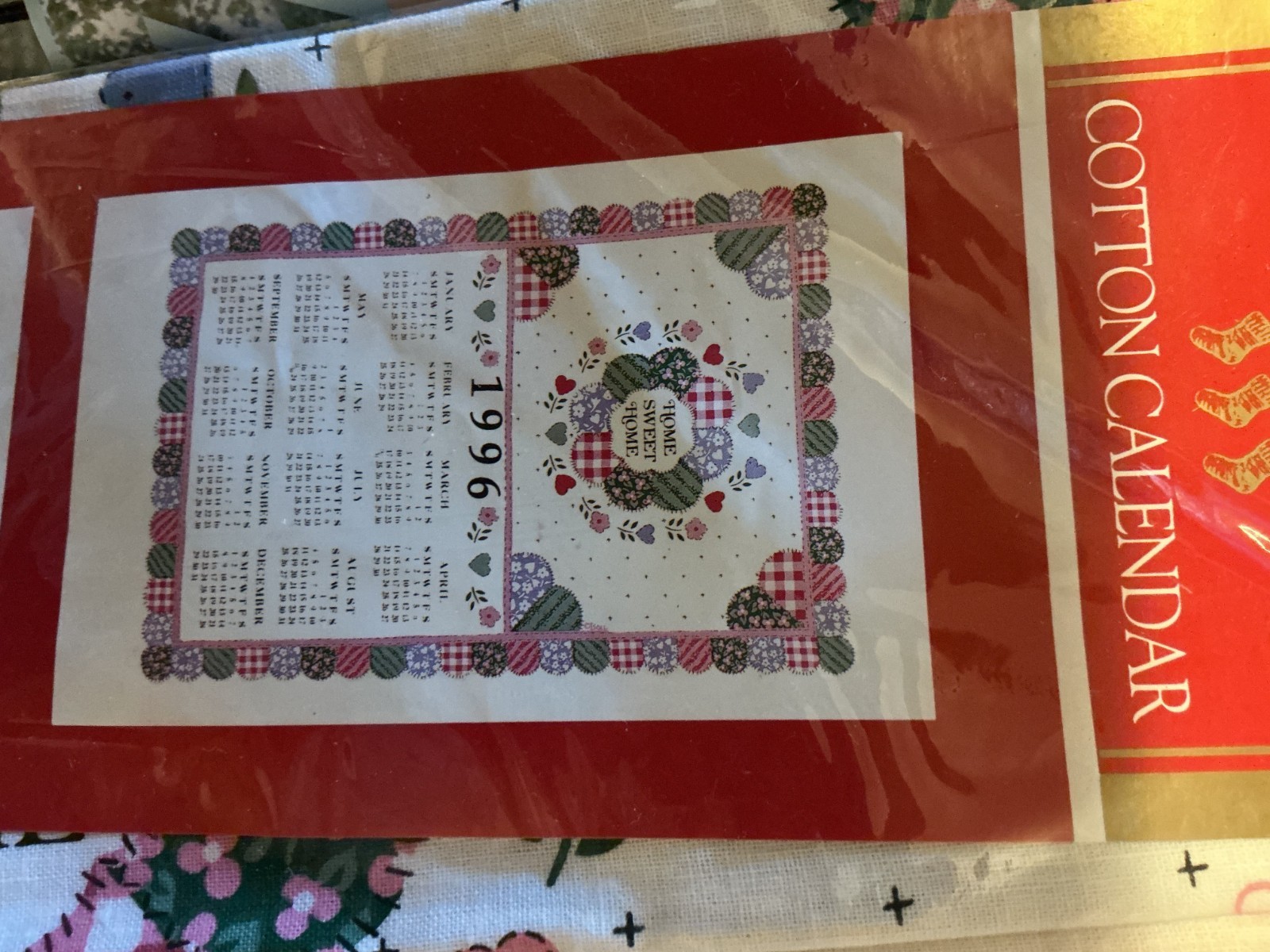 1996 New, Unopened Cotton Calendar in \