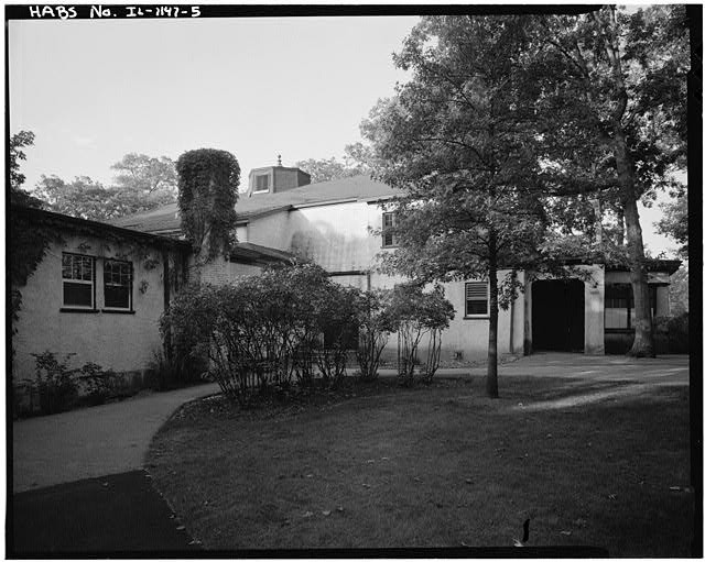 Highland Park IL Ravina Park Casino Building 1940s East Elevation HABS