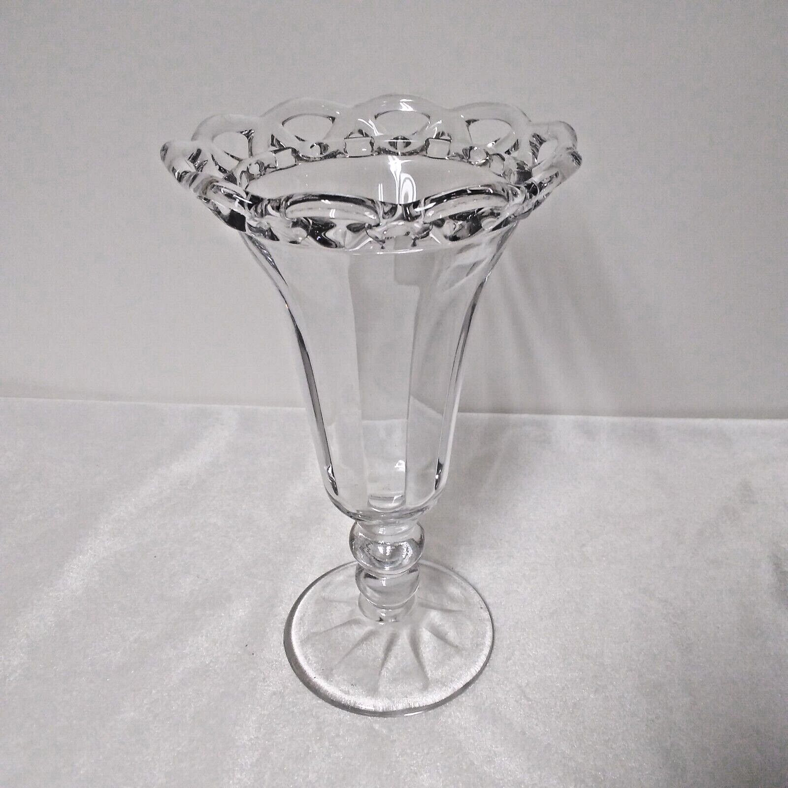 Vintage 1943 - Early 1950s Imperial Glass Crocheted Crystal Clear 8\
