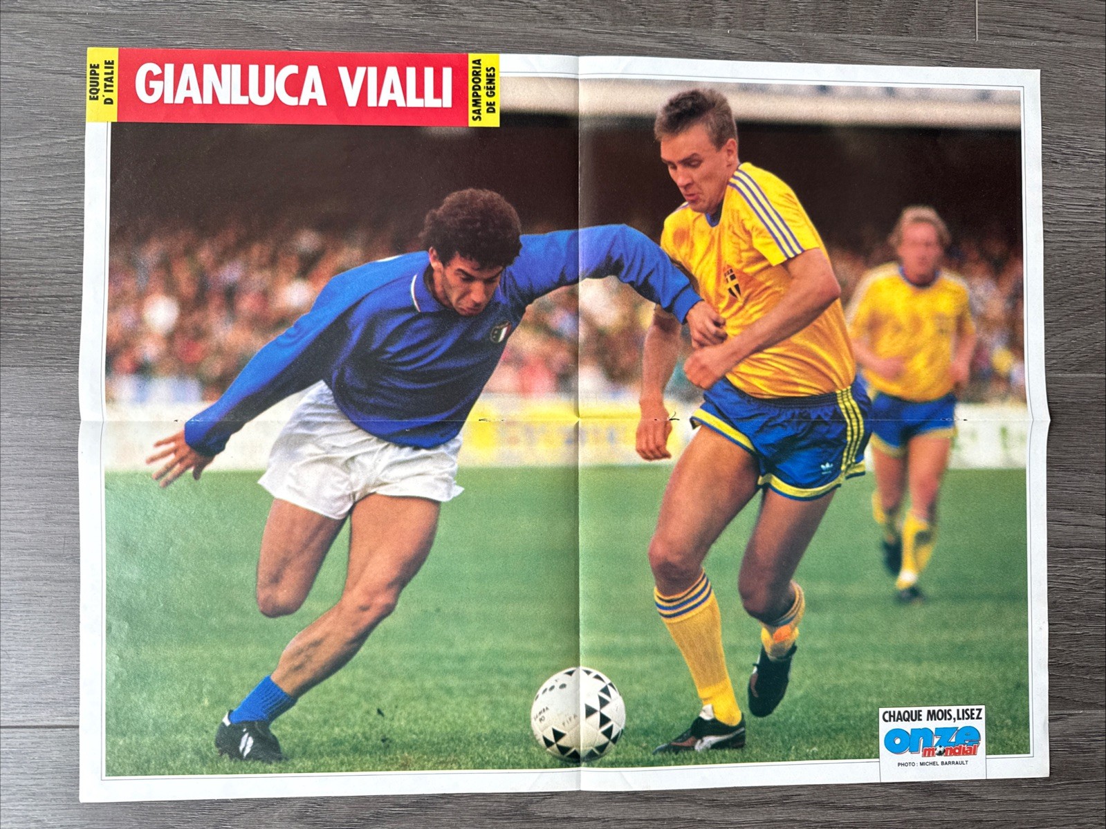 Vintage Poster Gianluca VIALLI - Italy - 1988 - Onze Mondial - Italy