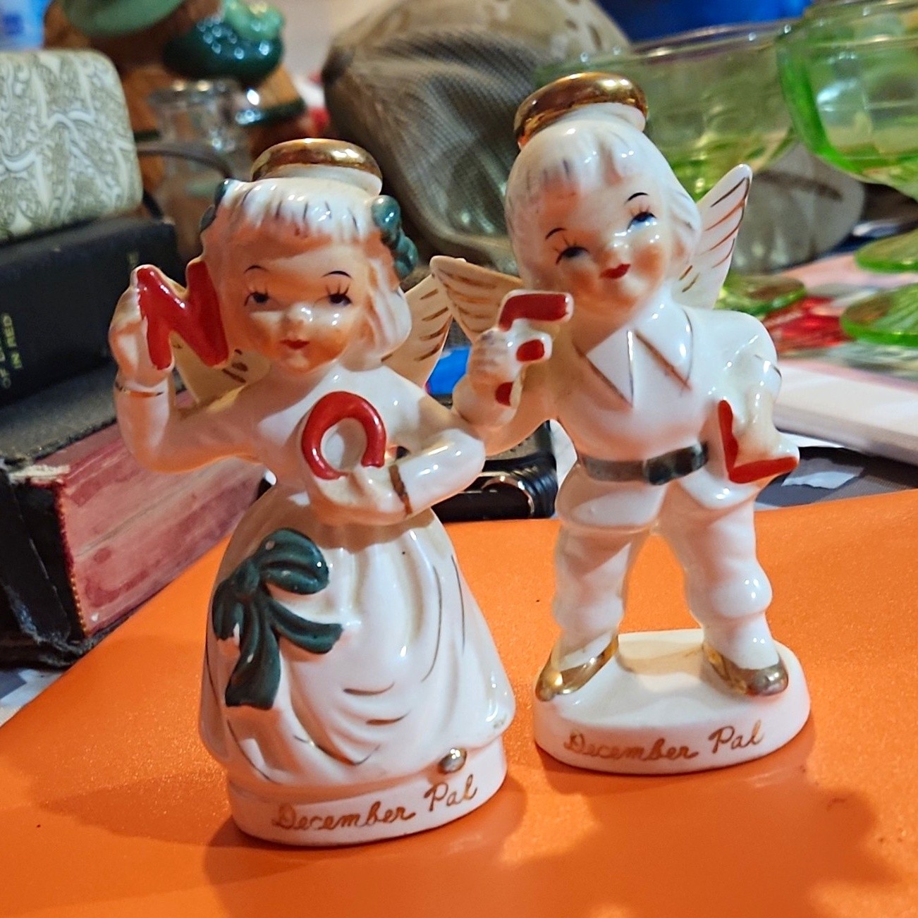 Vintage Made in Japan December Pal Angel Figures