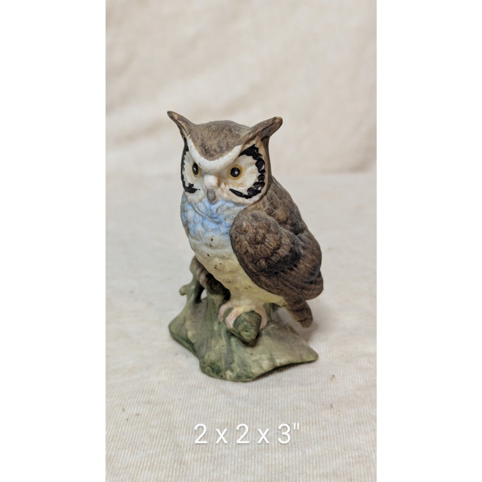 Vintage Lefton Great Horned Owl Figurine Ceramic Porcelain Wildlife Bird Statue Vintage Lefton Great Horned Owl Figurine Ceramic Porcelain Wildlife Bird Statue