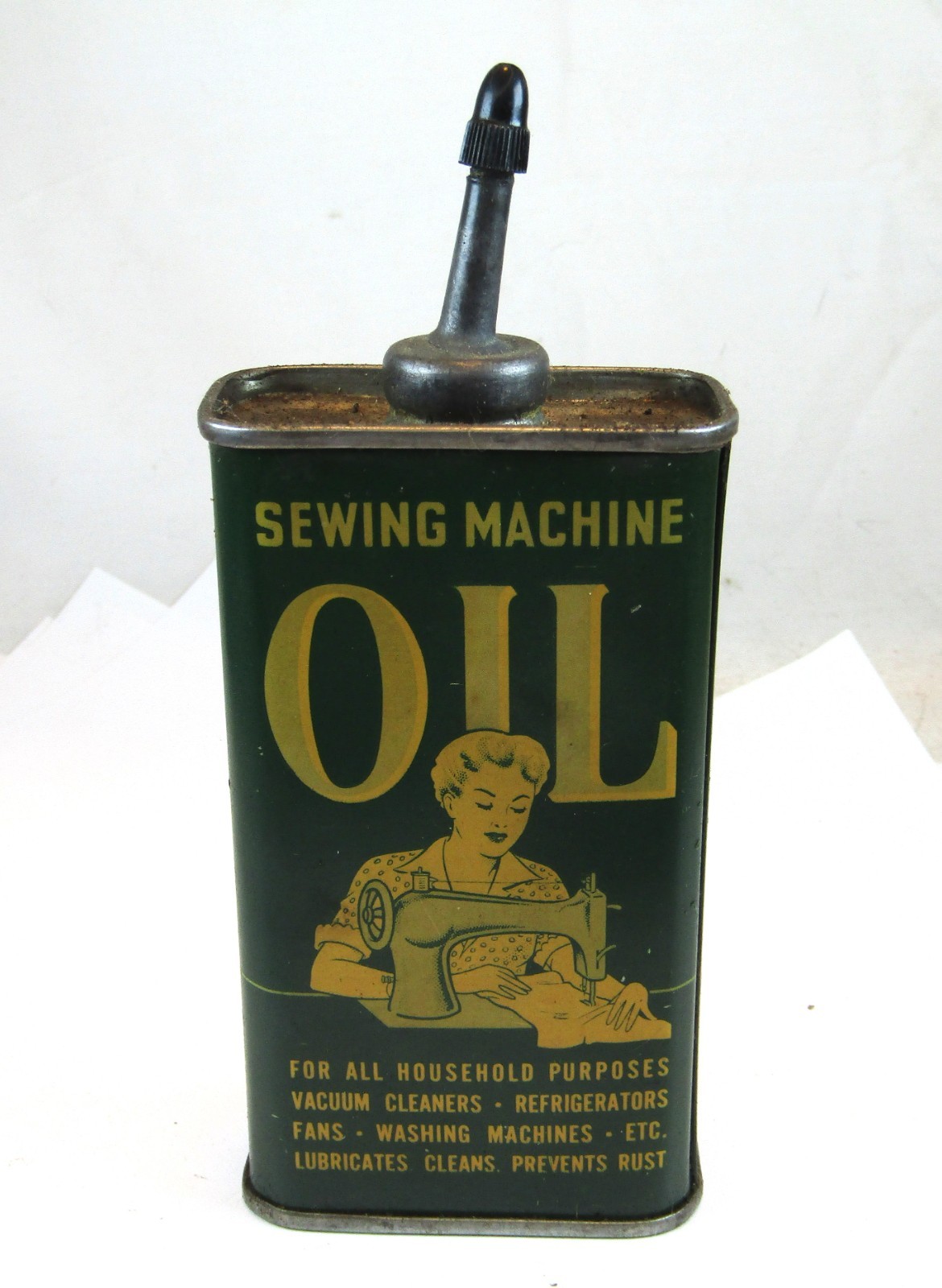 Vintage Splendid Sewing Machine Handy Oiler Oil Can - Empty