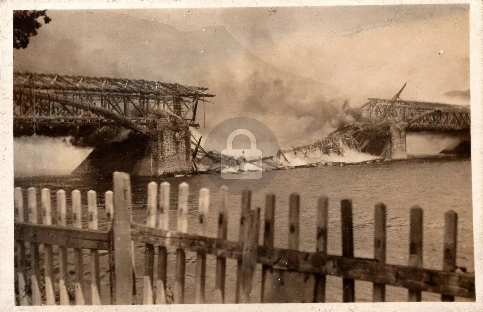 Union Bridge Over Hudson Between Waterford Lansingburgh NY RPPC Postcard COPY