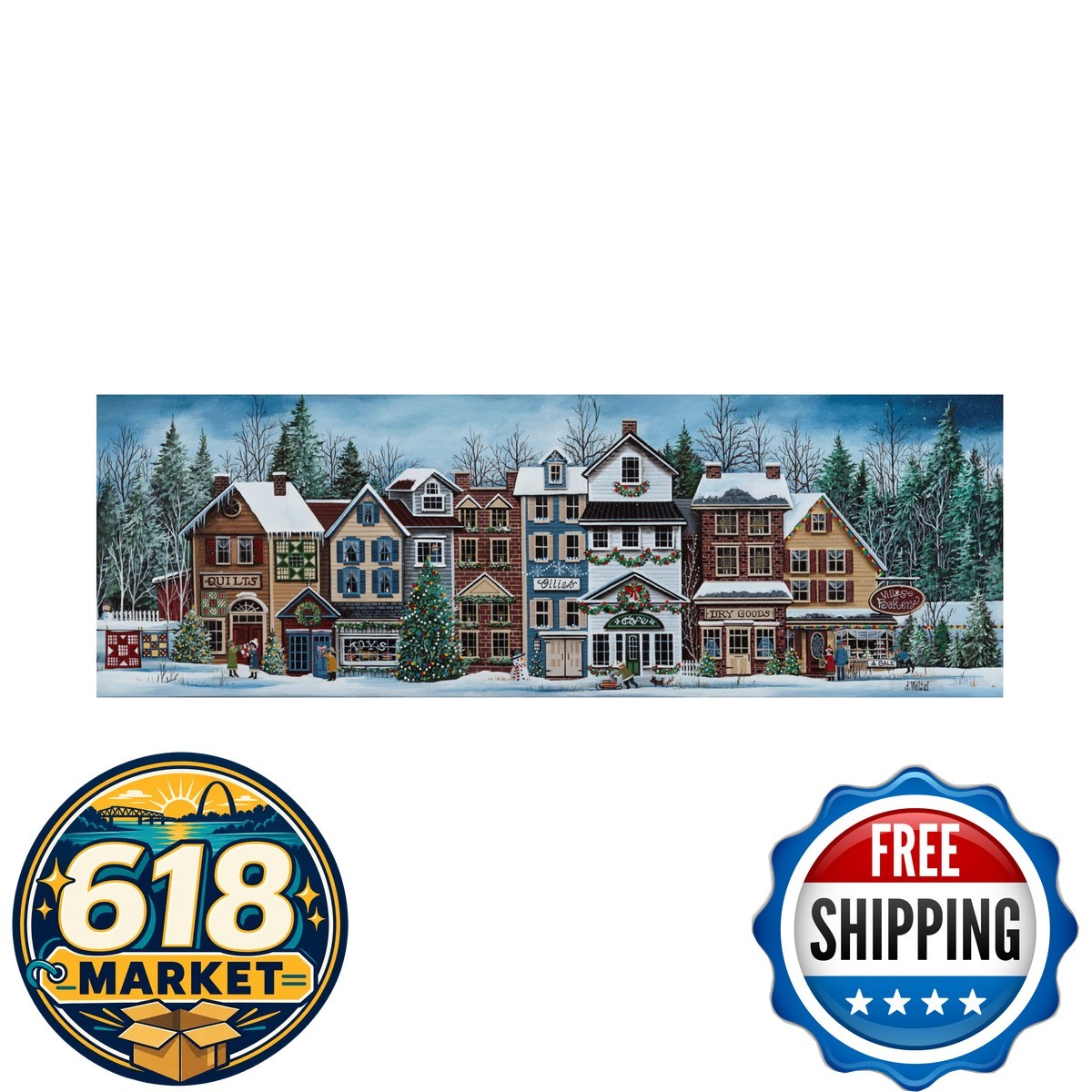 Trademark Fine Art 'Christmas Village' Canvas Art by Debbi Wetzel Trademark Fine Art 'Christmas Village' Canvas Art by Debbi Wetzel