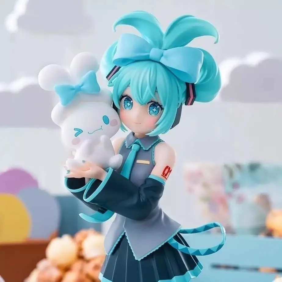 Hot 20CM Anime Hatsune Miku X Cinnamoroll Figure Anime Peripheral Collectible* Hot 20CM Anime Hatsune Miku X Cinnamoroll Figure Anime Peripheral Collectible*