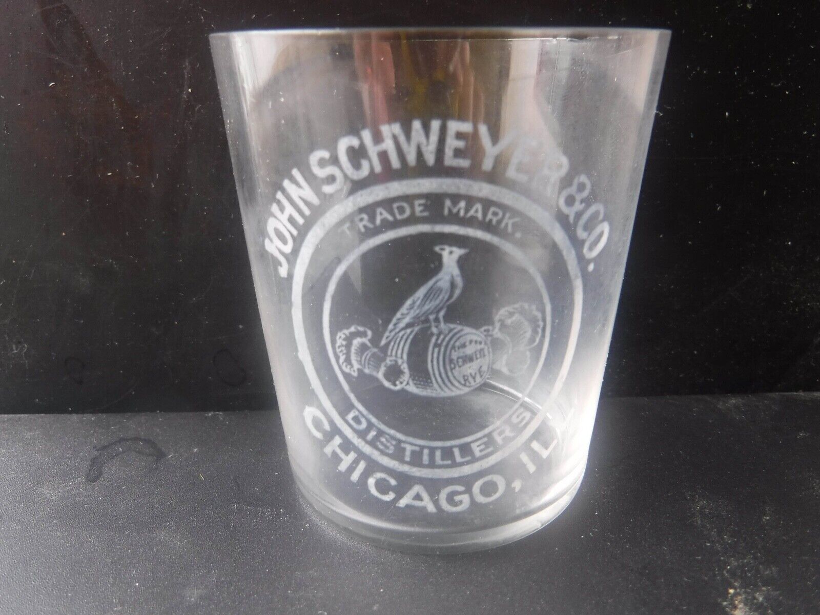 PRE PRO SHOT GLASS - JOHN SCHWEYER & CO. - CHICAGO, ILL