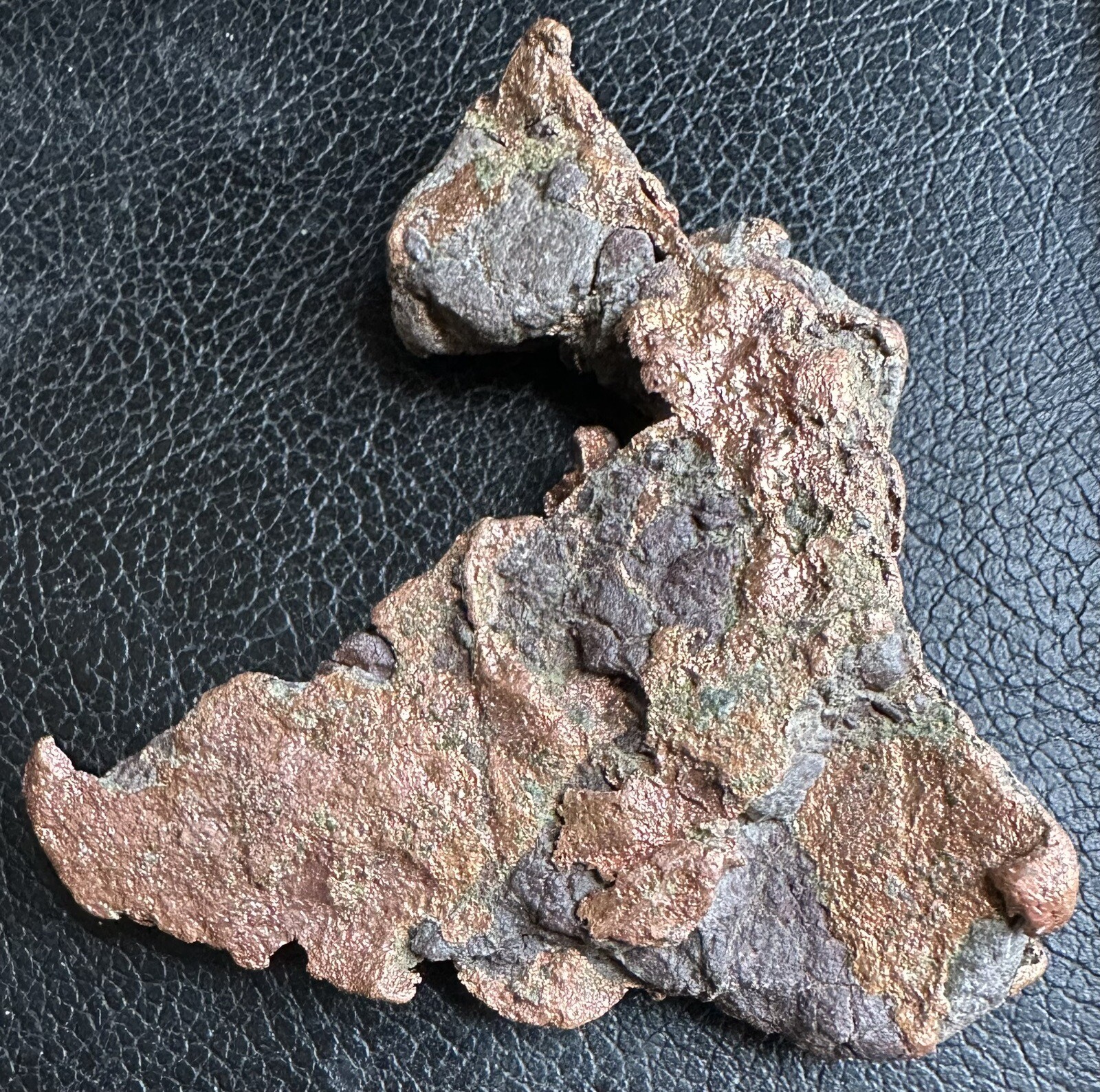 7cm Native Copper w Purple Basalt & Green Epidote - Keweenaw, Michigan, USA 