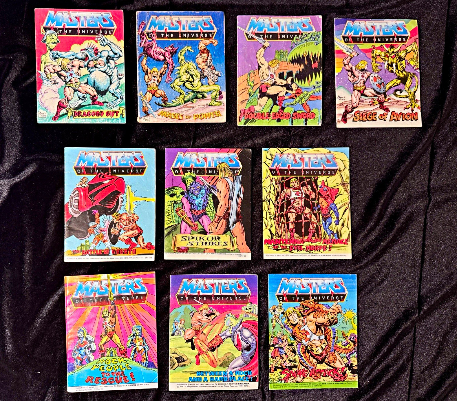 Vintage Masters of the Universe MOTU Mini Comics Lot of 10 He-Man Mattel 1980s