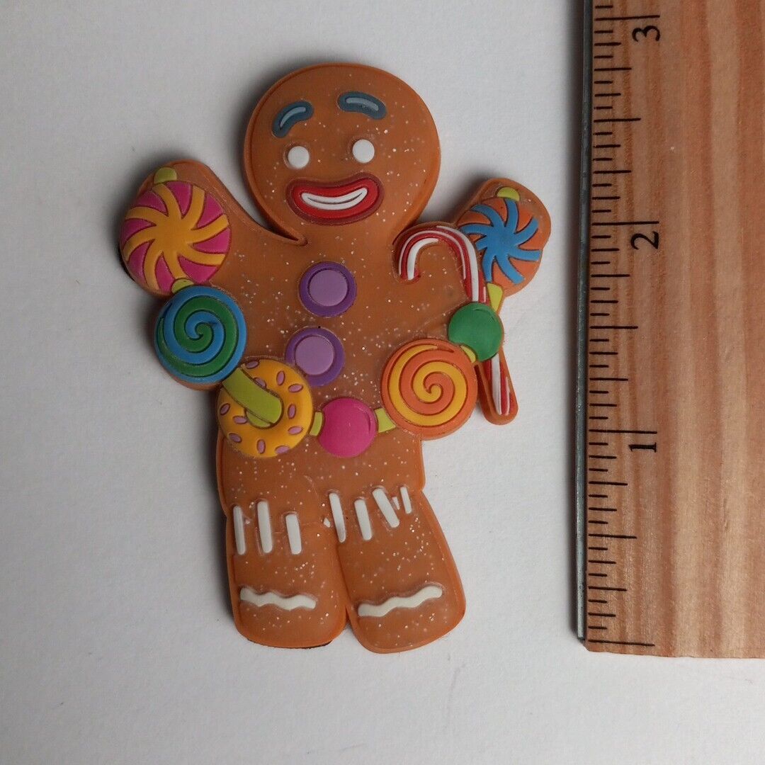 SHREK 4-D UNIVERSAL STUDIOS RUBBER MAGNET Gingy Gingerbread Man 2012 Souvenir