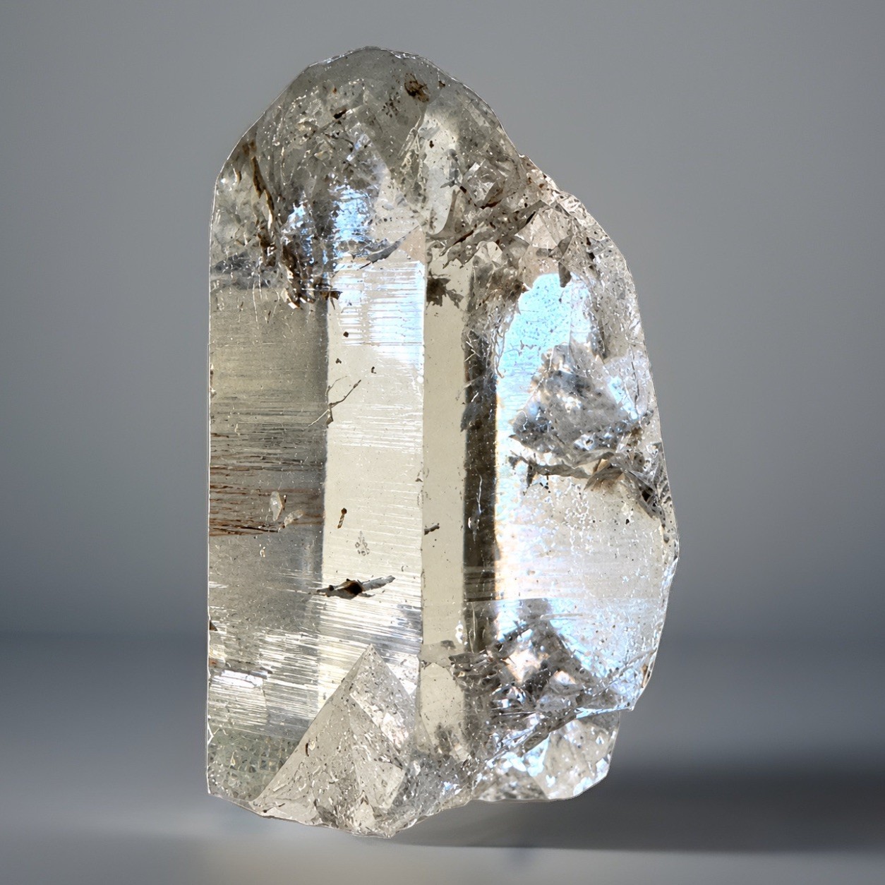 “Halo in Ice” Ganesh Himalayan Etched Top Prismatic Akashic Quartz Crystal