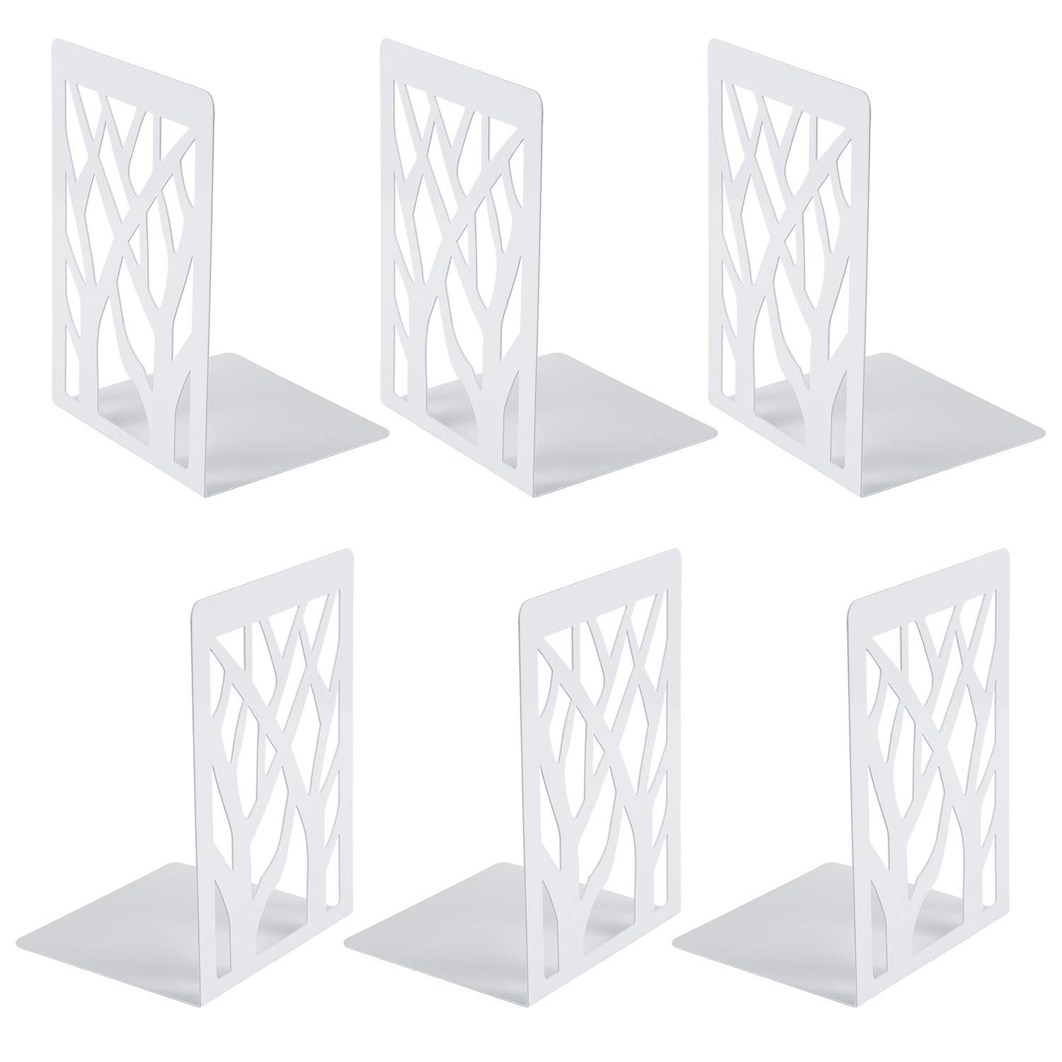 Stylish Metal Bookends for Heavy Books - Decorative Shelf Holders, 3 Pairs Stylish Metal Bookends for Heavy Books - Decorative Shelf Holders, 3 Pairs