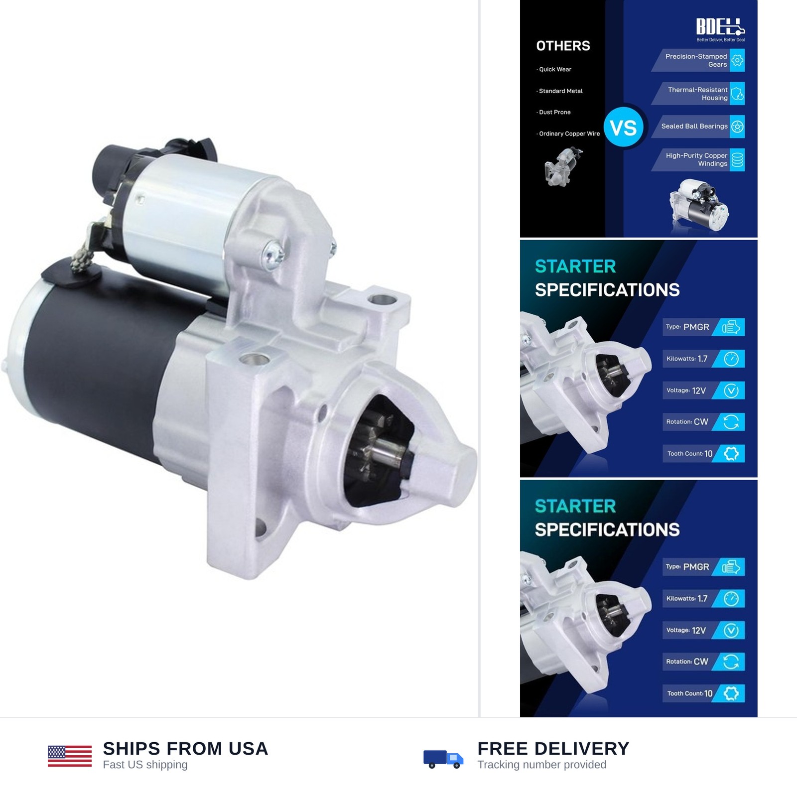 BDELI New Starter Fit for 2014-2016 Silverado 1500, Sierra 1500 BDELI New Starter Fit for 2014-2016 Silverado 1500, Sierra 1500