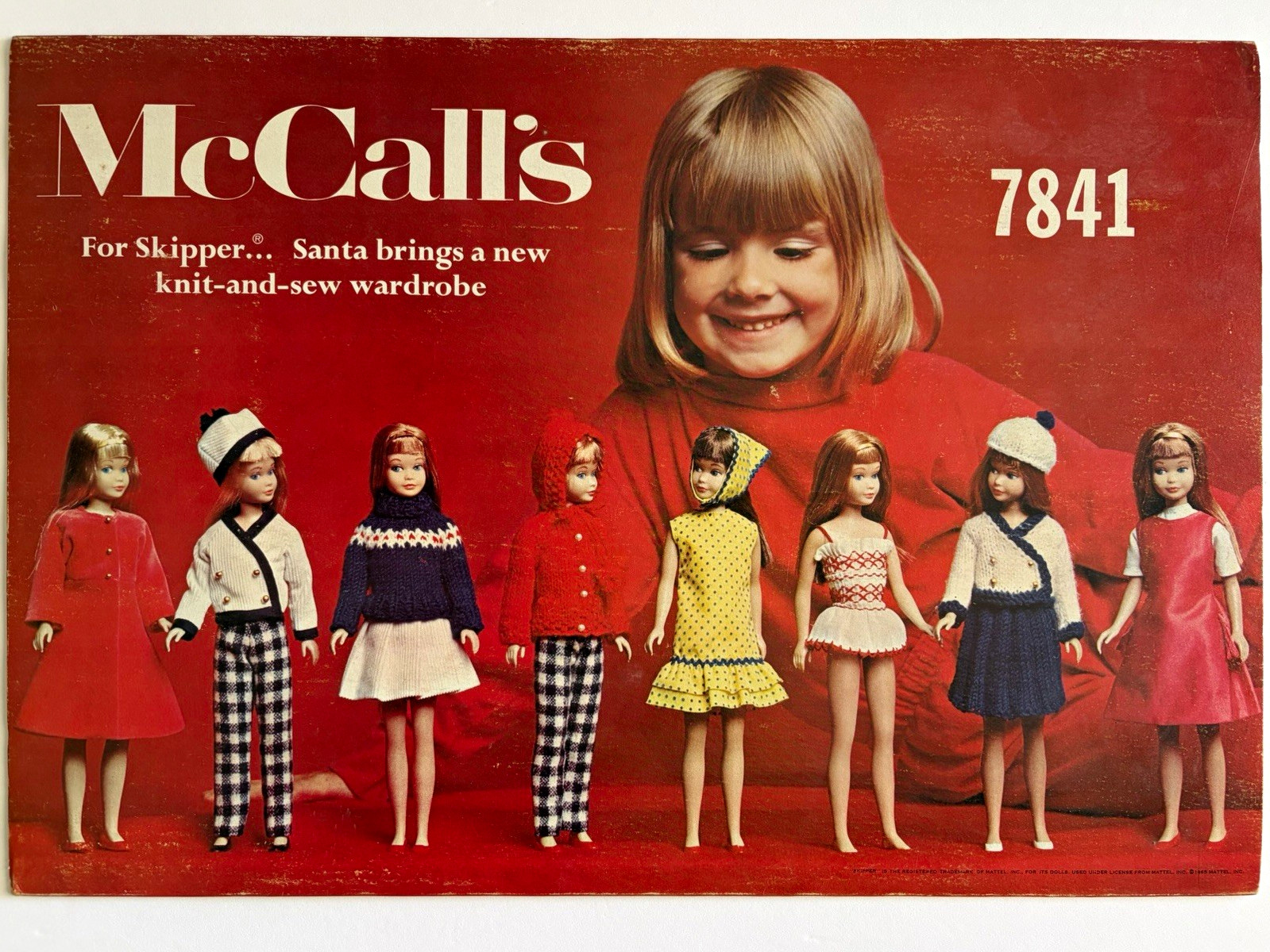 Vintage 1965 McCall\'s Skipper Barbie Doll Clothing Pattern Store Display *RARE*