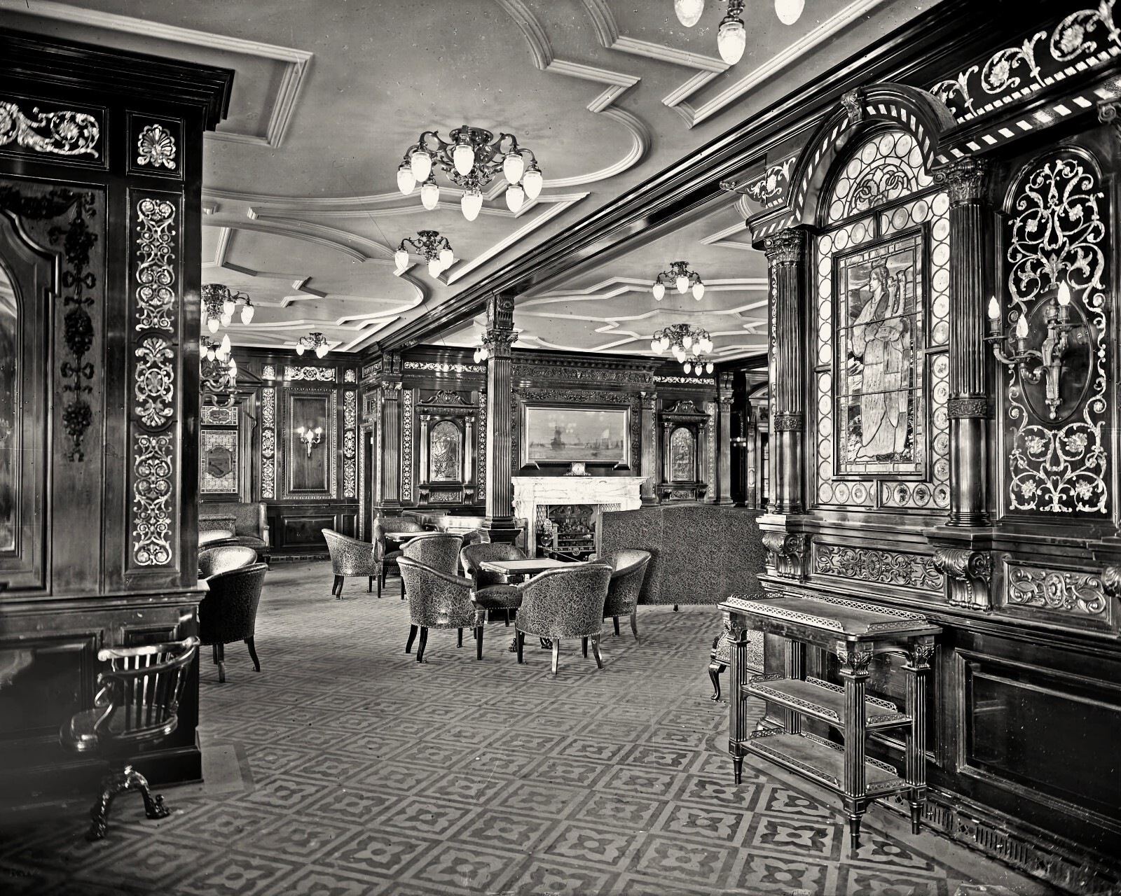 RMS Titanic 8X10 Photo Picture Image White Star Line interior smoking room #53 RMS Titanic 8X10 Photo Picture Image White Star Line interior smoking room #53