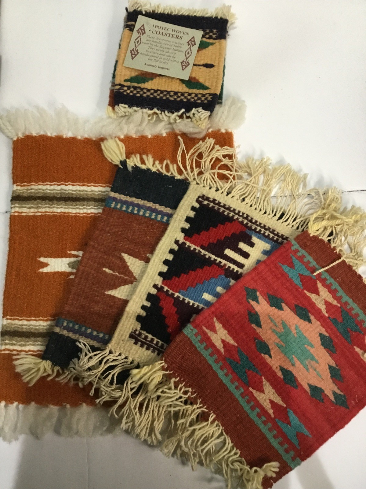 Zapotec Woven Coasters And Placemats 8 pieces all together Zapotec Woven Coasters And Placemats 8 pieces all together