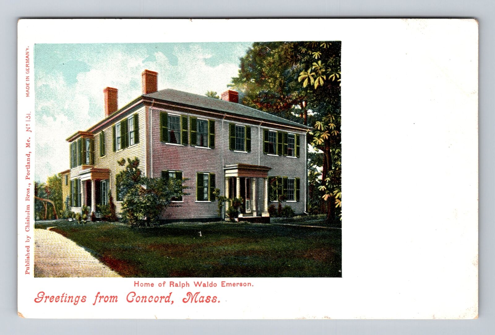 Concord MA-Massachusetts, Scenic Greetings from Concord Antique Vintage Postcard