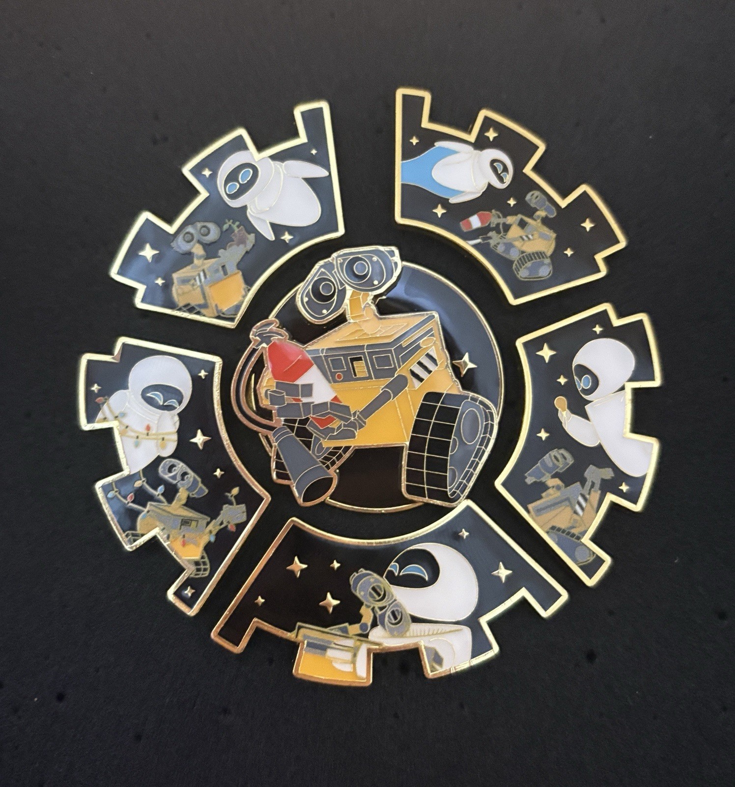 Disney Loungefly WALL-E & EVE 2025 Complete 6 Pin Mystery Puzzle Set Pin on Pin