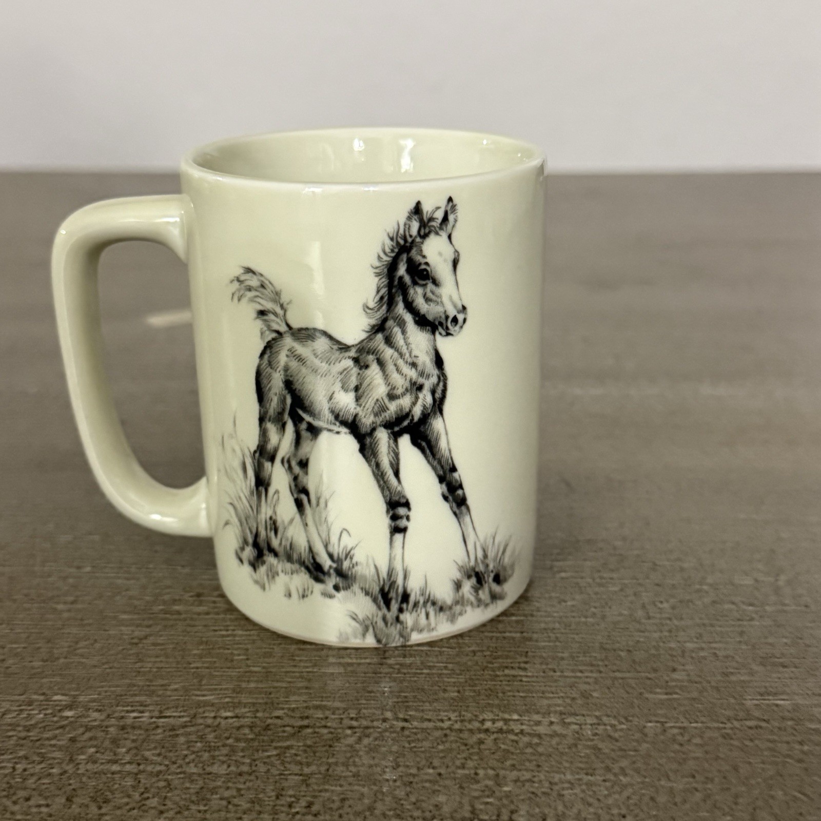 Vintage 70\'s Otagiri Baby Horse Foal Ceramic Coffee Tea Cup Mug Japan Excellent