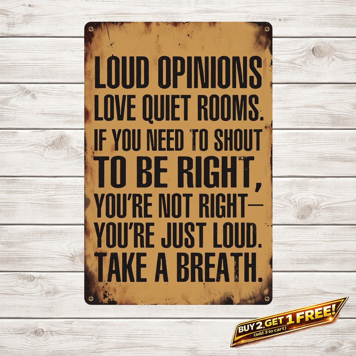 Interesting Quote Iron Metal Sign Unique Home Wall Decor 8x12