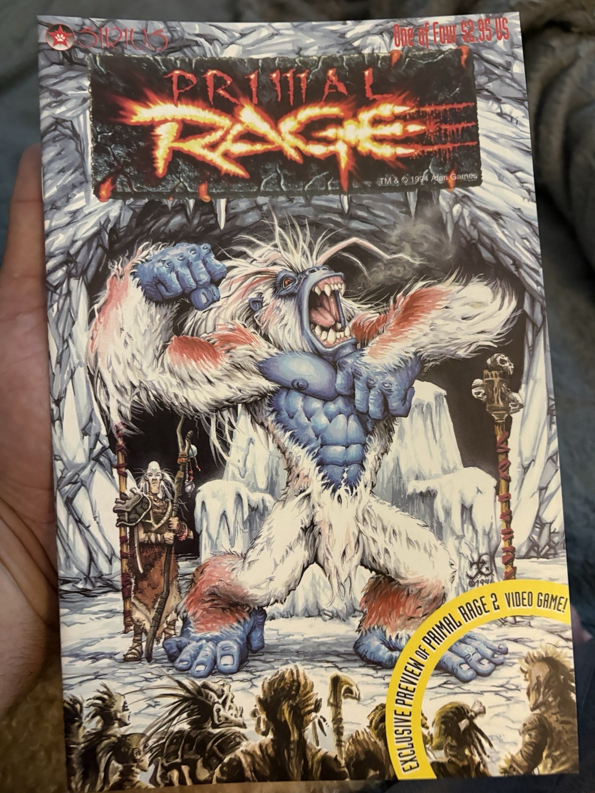 Primal Rage #1 (Sirius Entertainment 1996) Comic NM-/NM 1st Print HTF 🔥 🦖 🔥