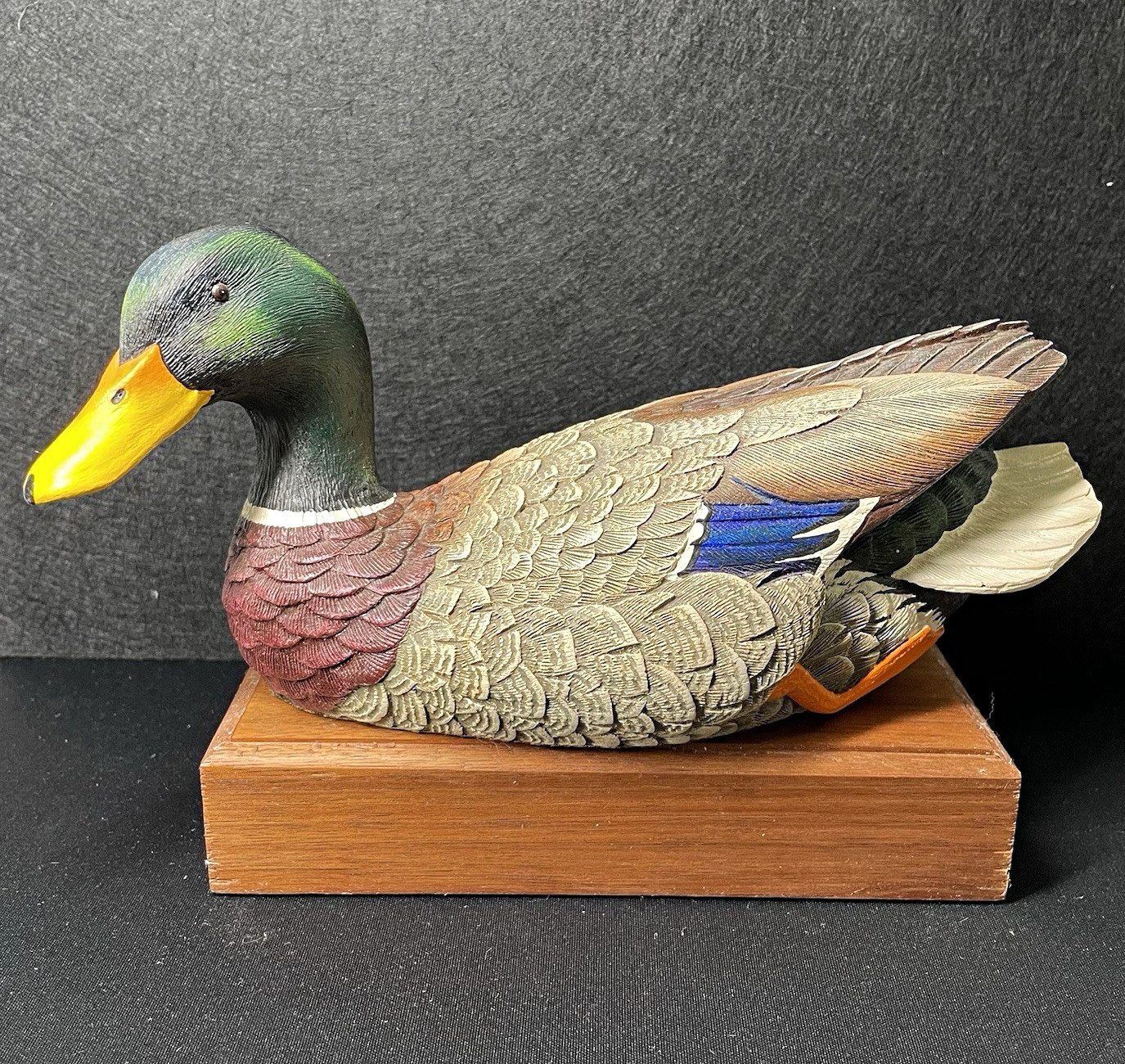 Vintage 1992 8” Drake Mallard Duck Hand Signed J.B. Garton Heritage Decoy MINT