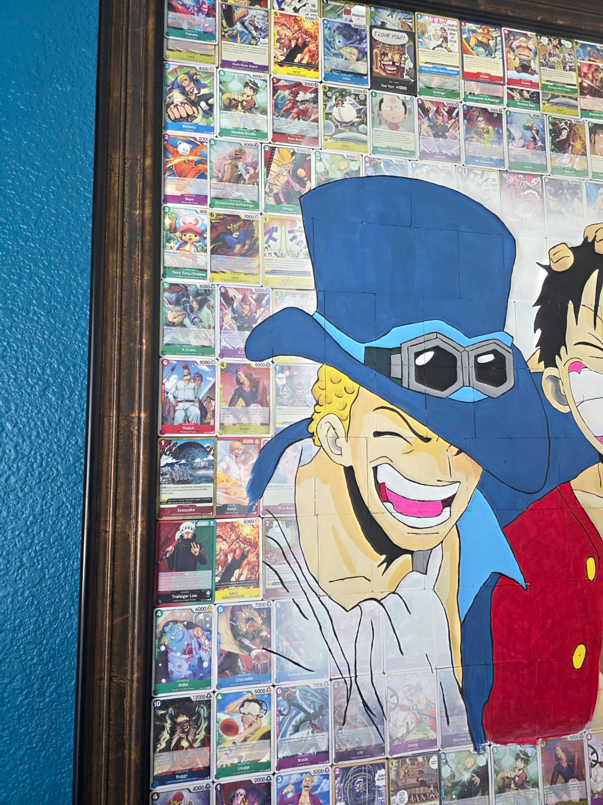 One Piece Framed Large Card/Painting - Monkey D. Luffy, Portgas D. Ace, Sabo