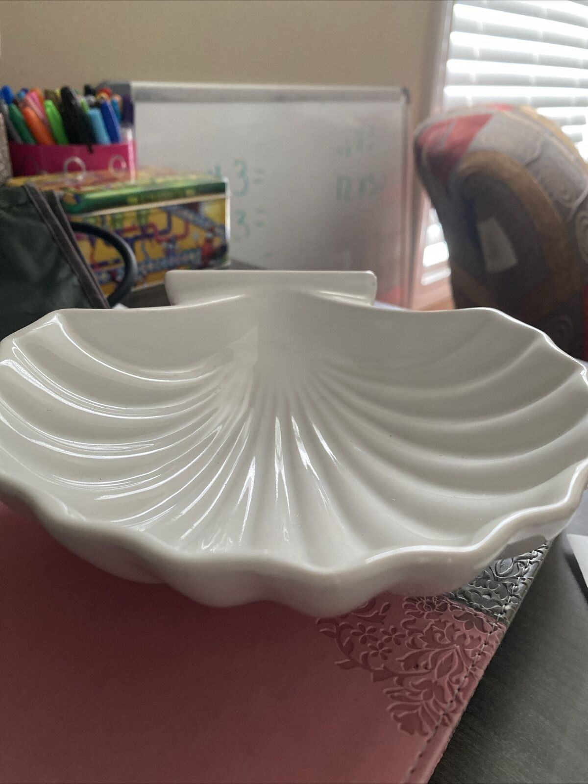 Scallop Ceramic Sea Shell Trinket Dish