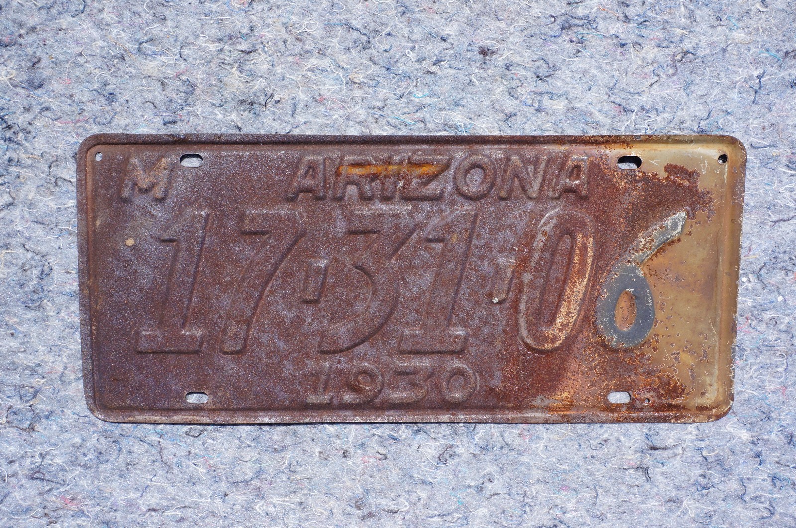 1930 NAVAJO County ARIZONA License Plate