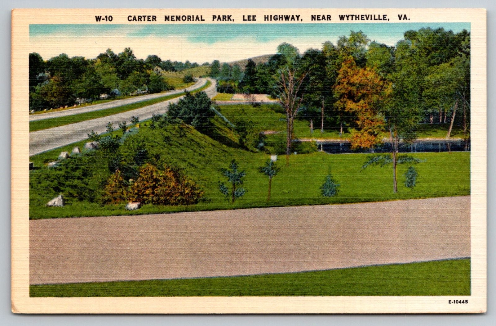 Carter Memorial Park Lee Highway Near Wytheville Virginia Postcard