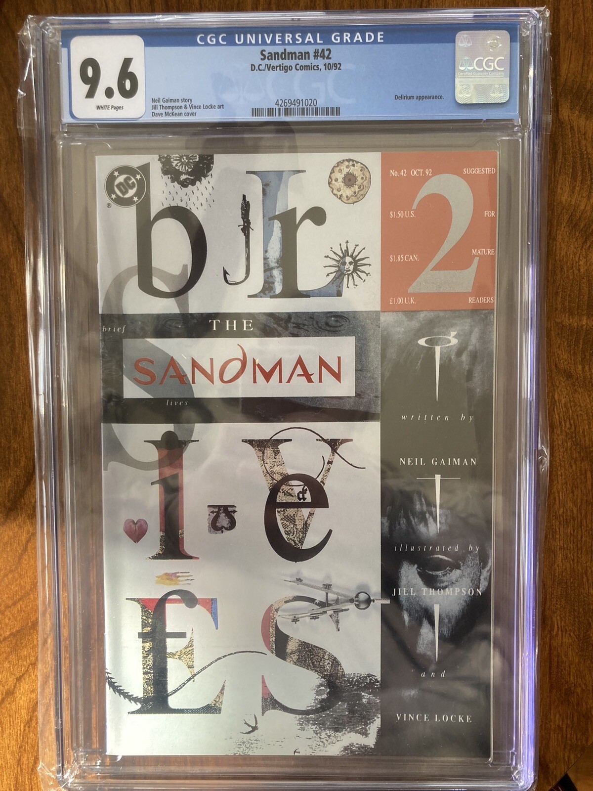 Sandman #42 1992 CGC 9.6 Neil Gaiman Dave McKean Delirium