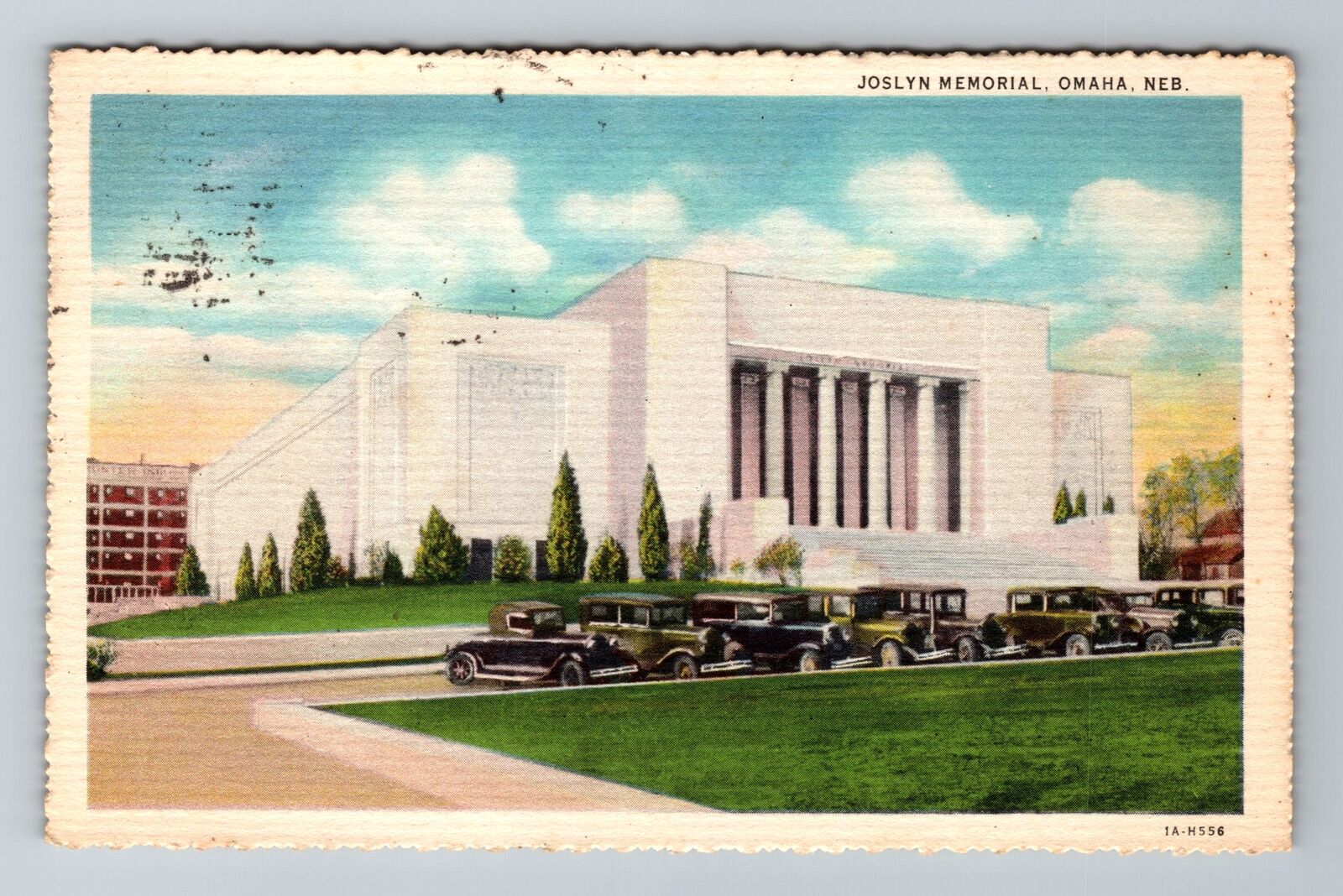 Omaha NE-Nebraska, Joslyn Memorial, Antique, Vintage c1932 Souvenir Postcard