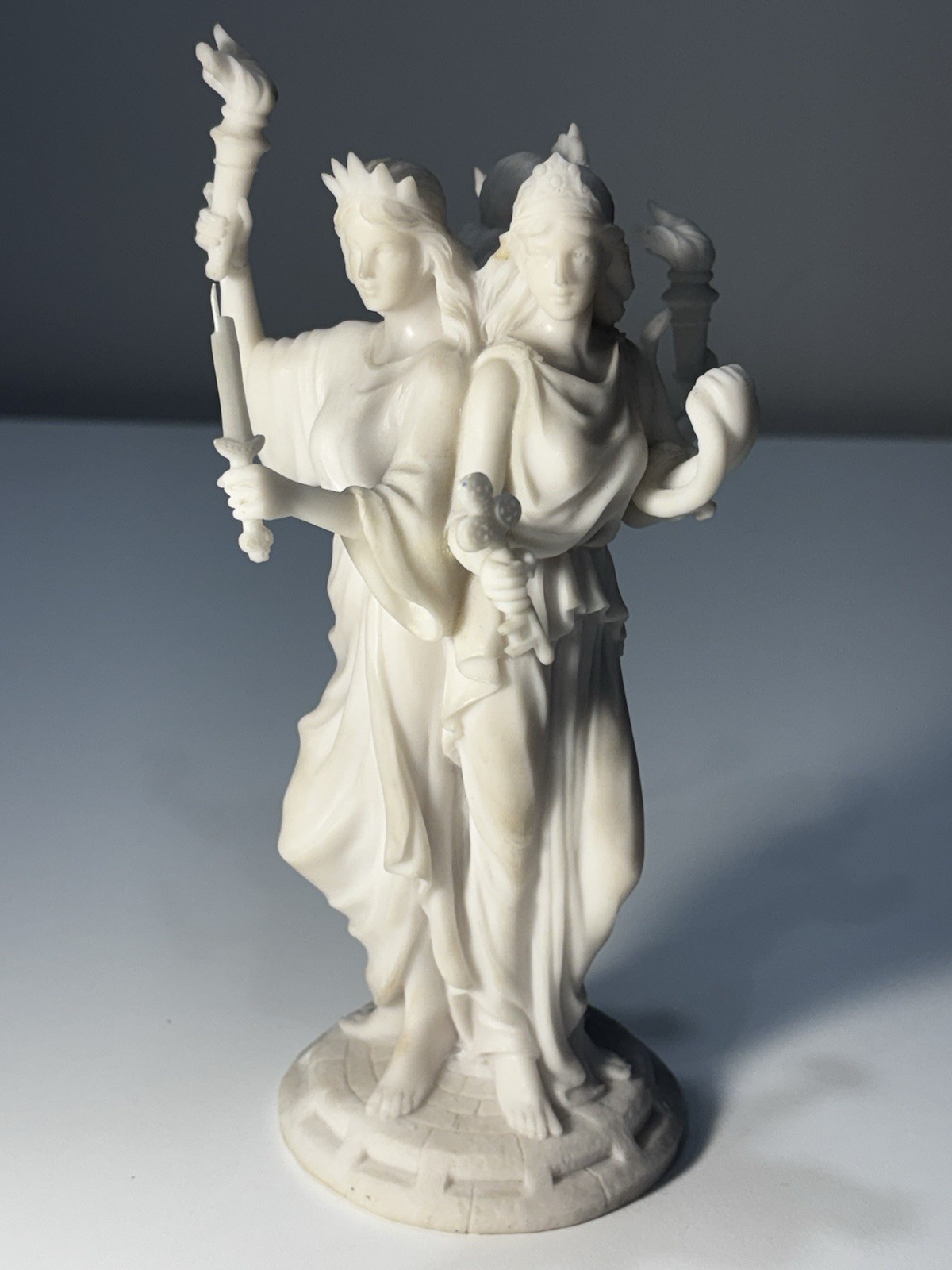 Hecate Hekate Greek Goddess of Magic Statue Bonded Marble Polyresin Sculpture Hecate Hekate Greek Goddess of Magic Statue Bonded Marble Polyresin Sculpture