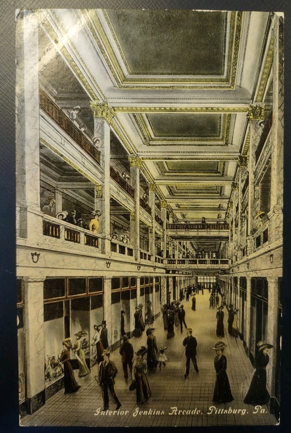 1910s Interior Jenkins Arcade Pittsburg PA Unused Postcard Pittsburgh 