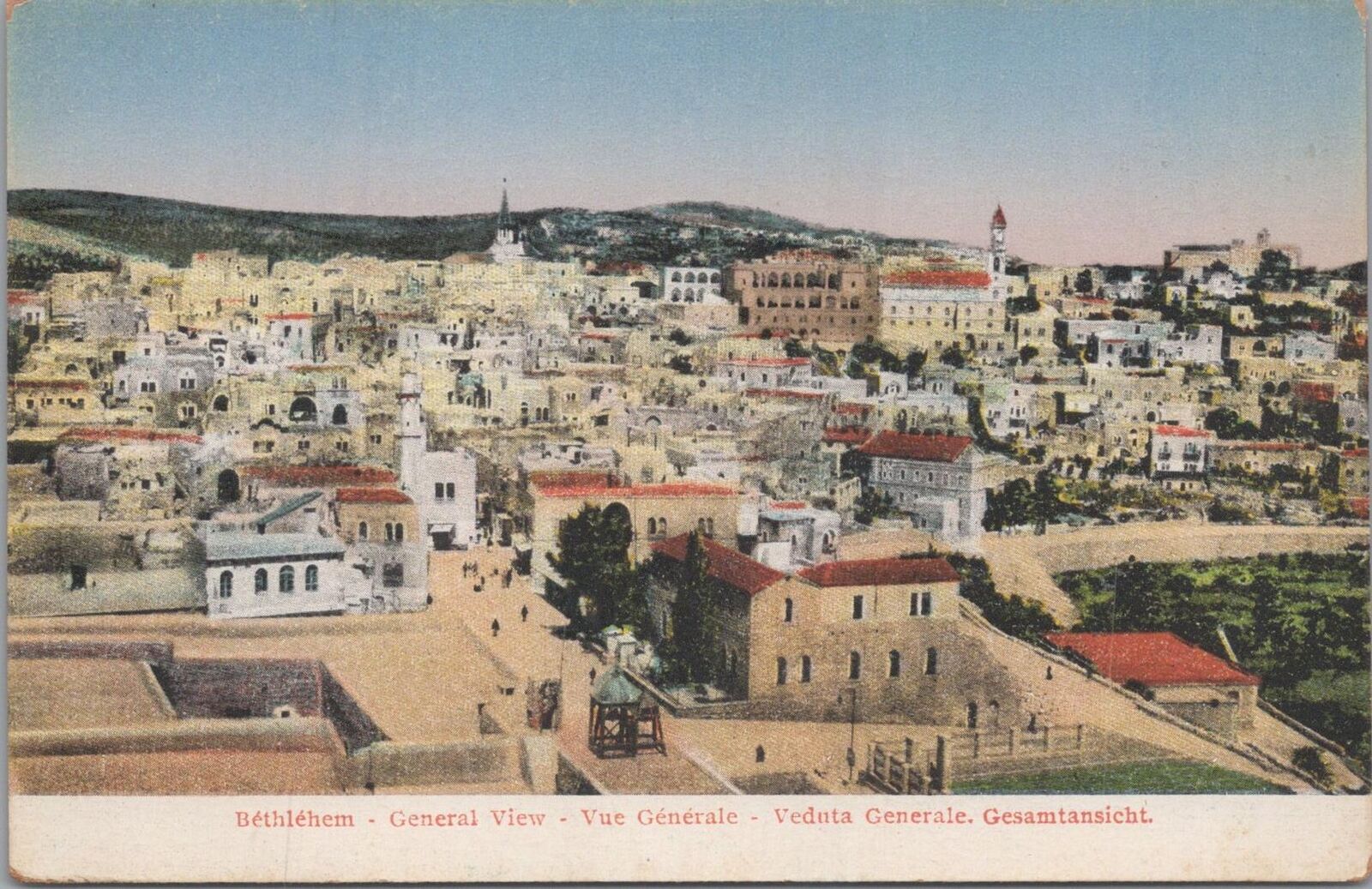 Postcard General View Bethlehem Israel 