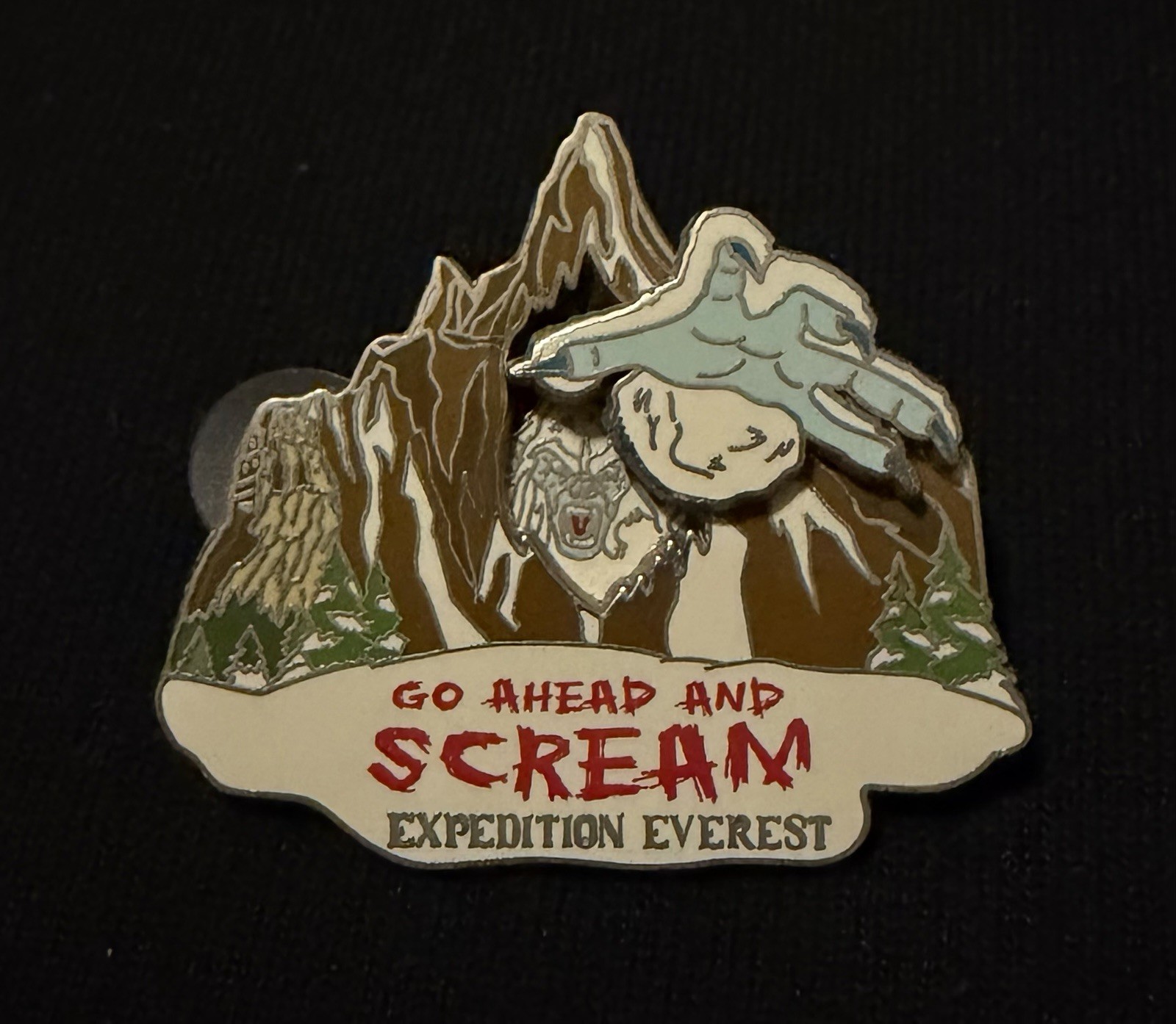Vintage 2008 Walt Disney World Expedition Everest Go Ahead and Scream Pin RARE