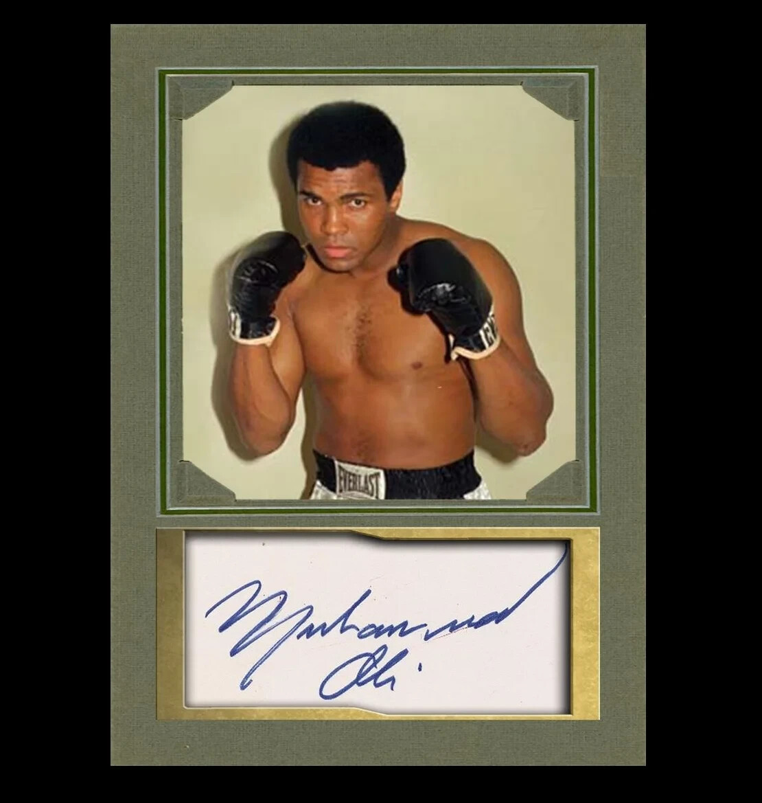 MUHAMMAD ALI Legends Photo Card Art Collectible Original Design Facsimile Auto