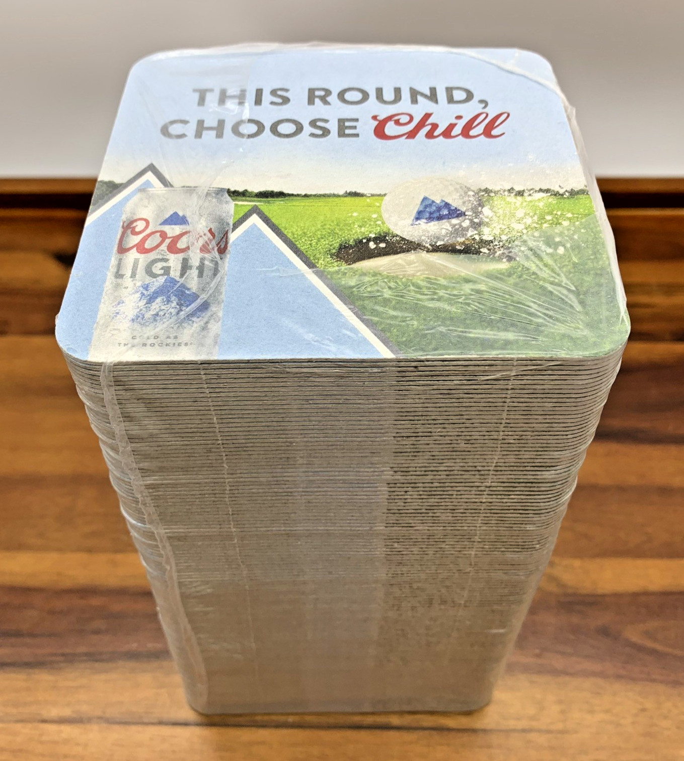 Coors Light Bar Coasters Qty 100 Golf Restaurant Beer 4” x 4\