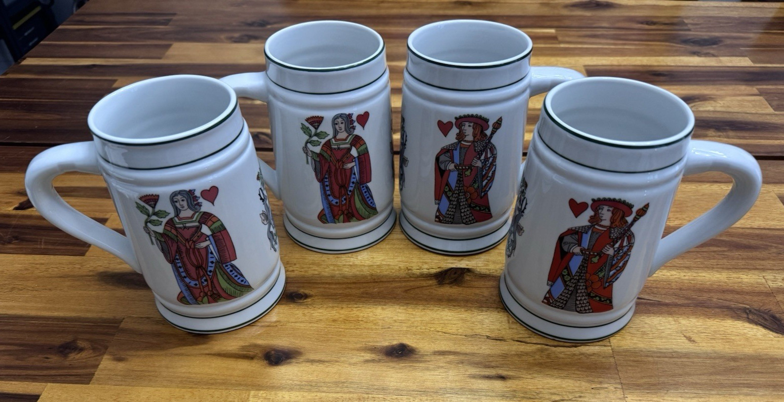 Set of 4 Vintage Lippelsdorf Beer Steins 5.75\