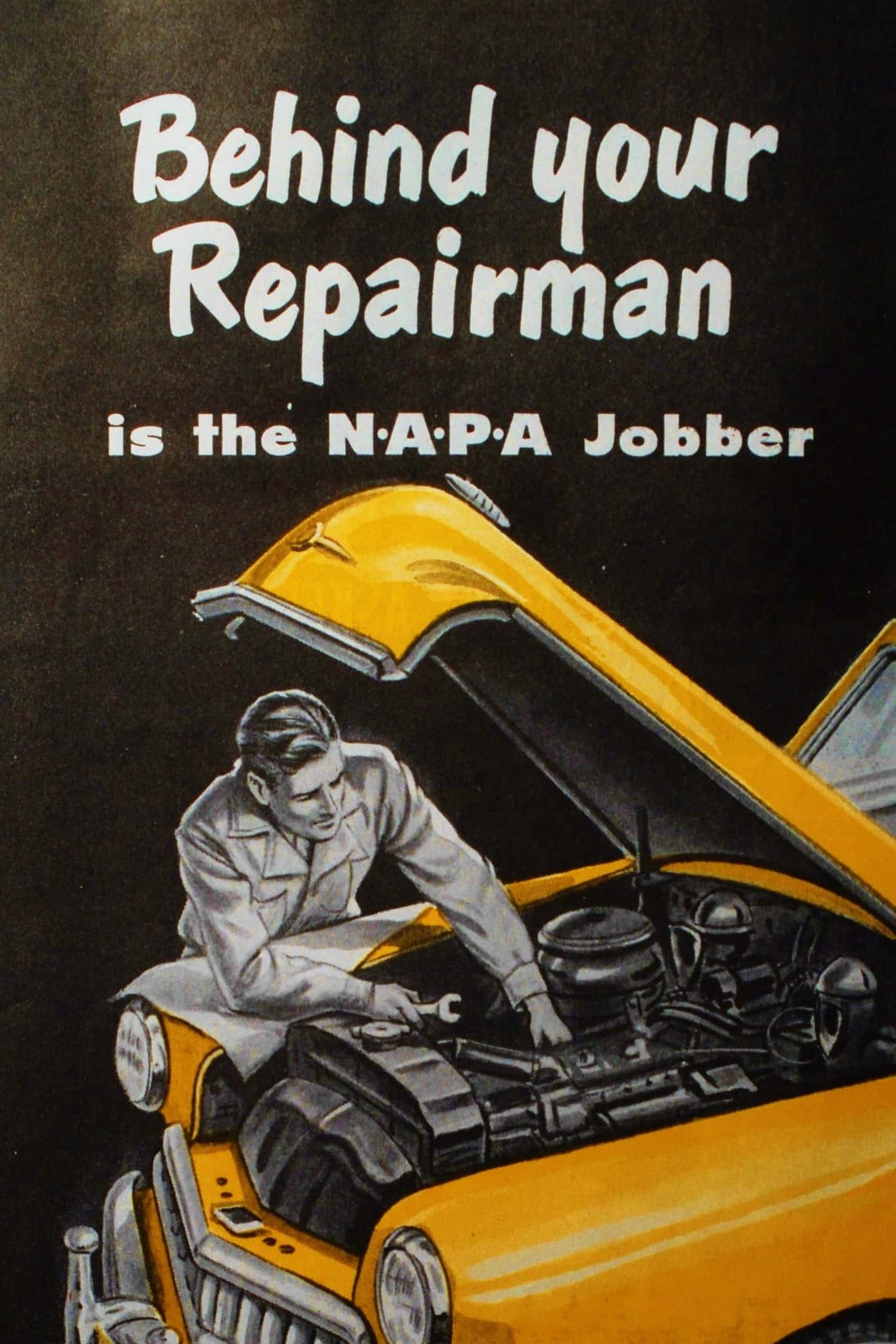 🚗 Vintage NAPA Jobber Poster - 1950s Style Automotive Ad - 24x36” - Premium