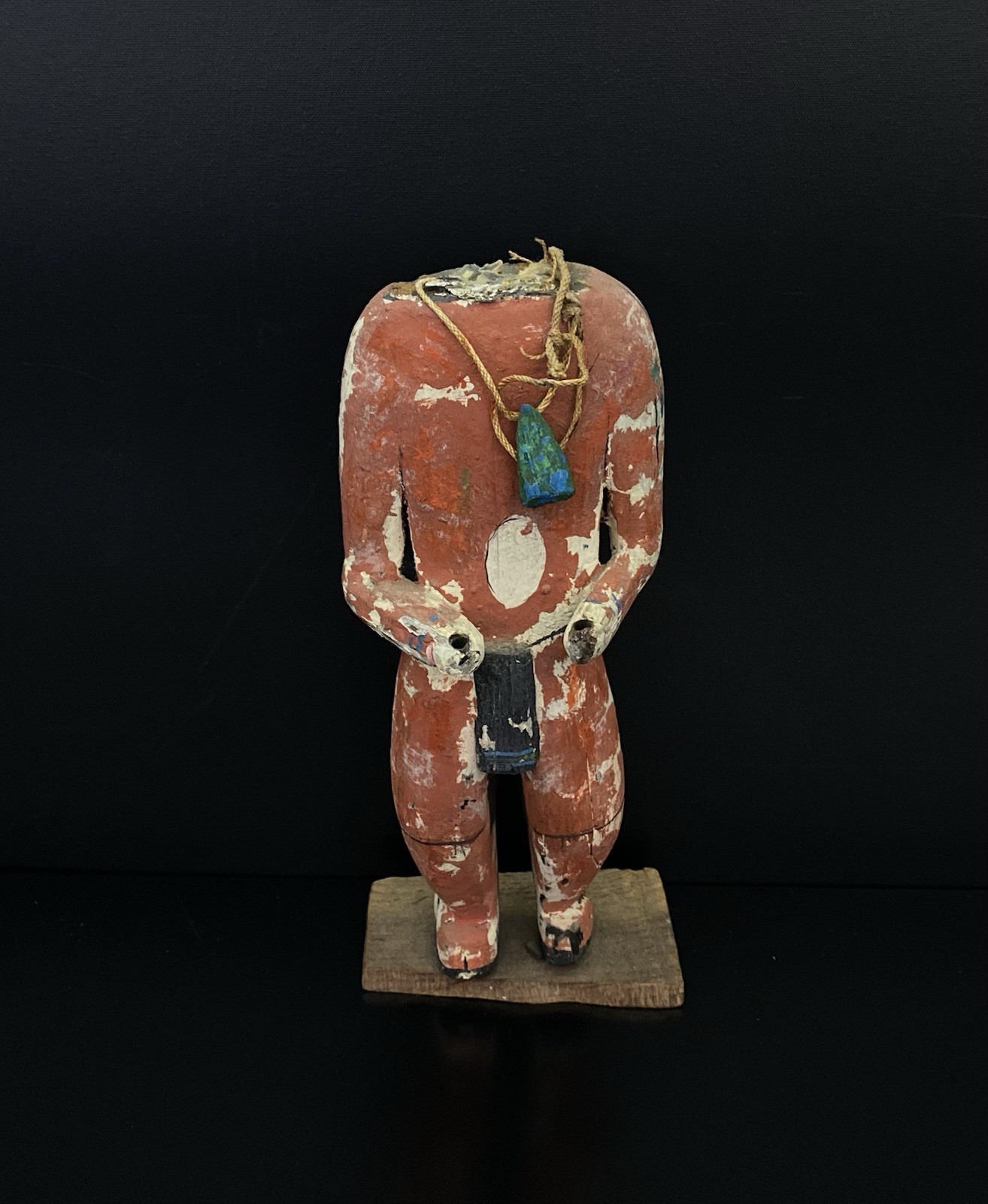 Antique Early Hopi Pueblo Native American Red Carved Cotton Wood Kachina Doll