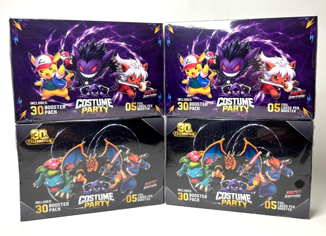 4 BOXES - 2026 POKEMON COSTUME PARTY HE Cards - 120 Sealed Packs