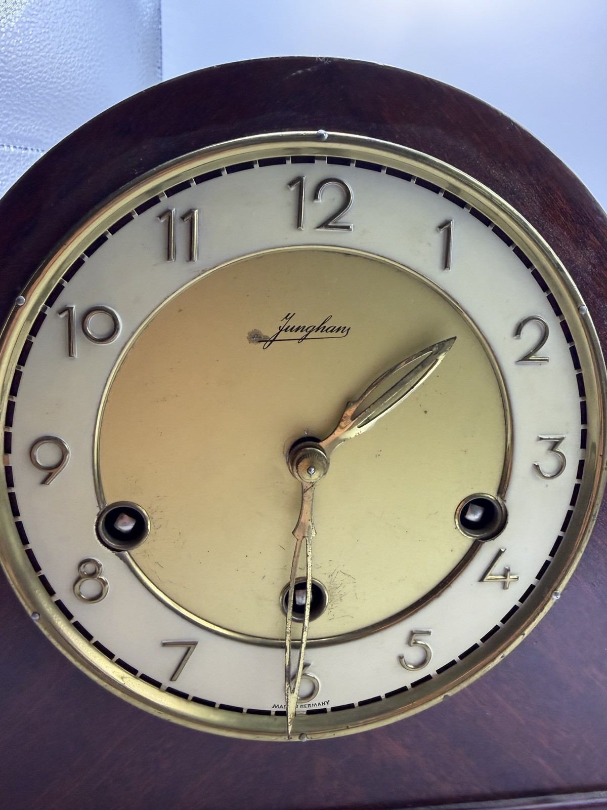 Vintage Junghans Pendulum Mantel Clock W200a Movement Made in Germany Vintage Junghans Pendulum Mantel Clock W200a Movement Made in Germany