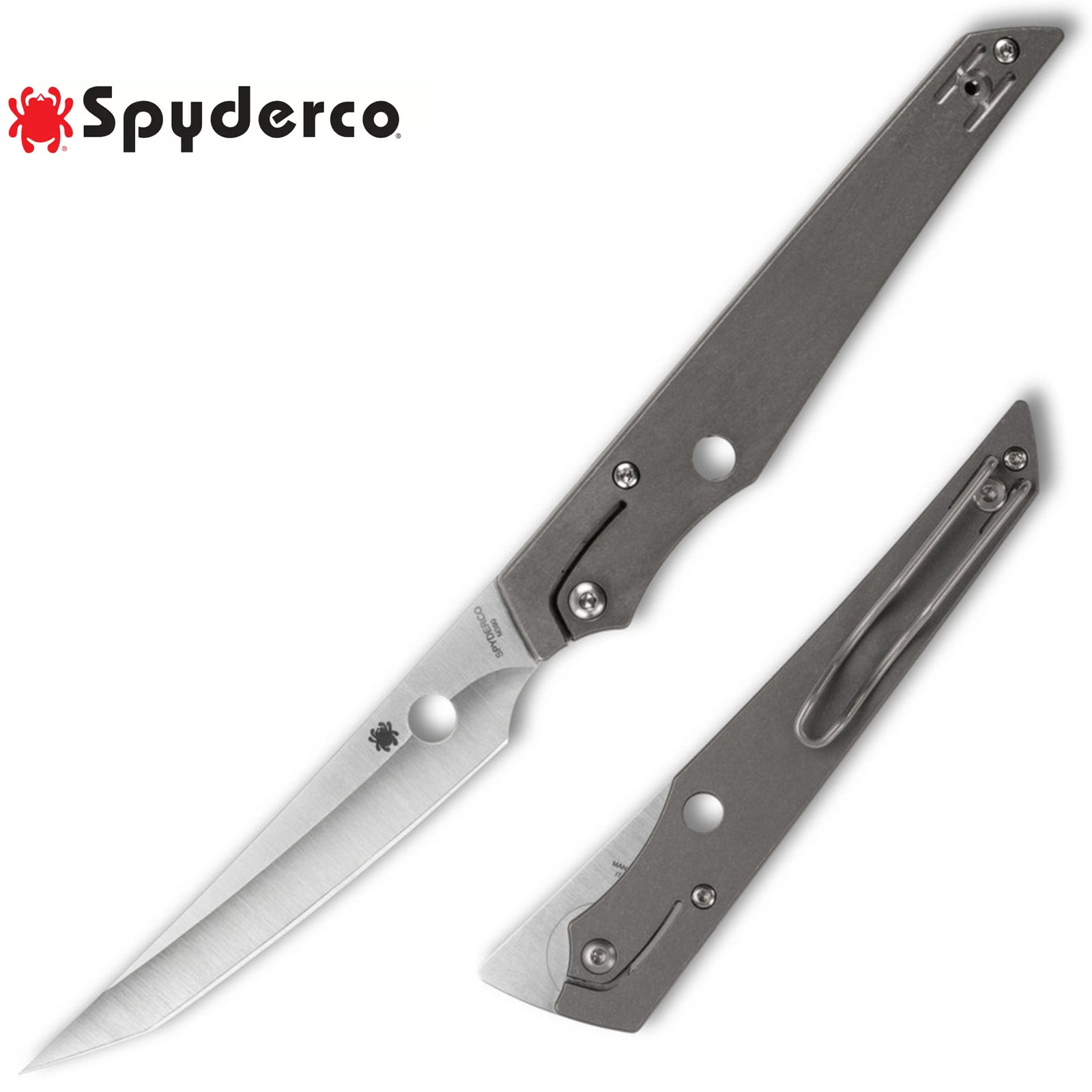 Spyderco Cobol SLIPJOINT Front Flipper M390 Tanto Blade Titanium Handles C273TIP