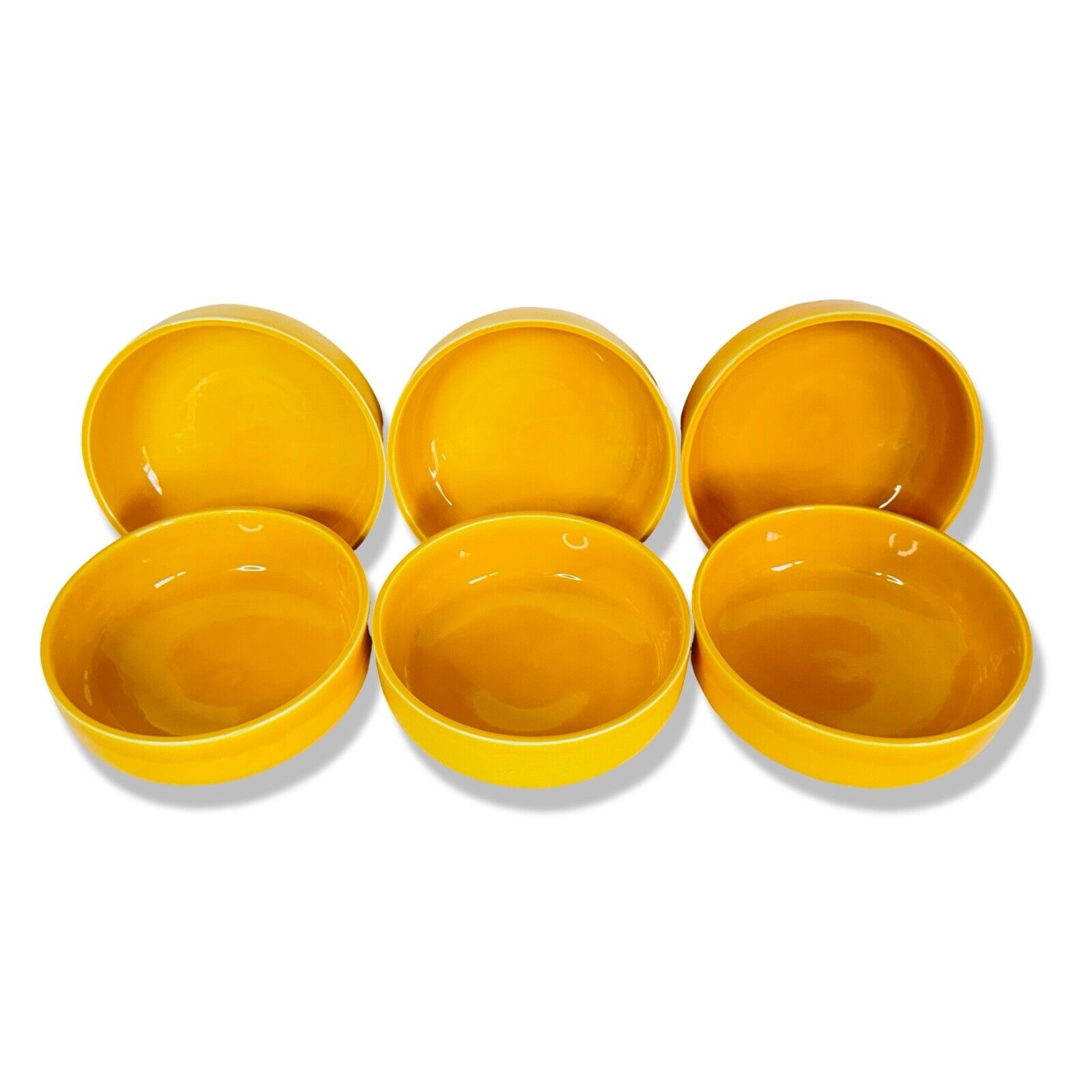 ROSENTHAL PLUS Studio Wolf Karnagel Butterscotch Yellow Bowls Vtg 60s / Set of 6