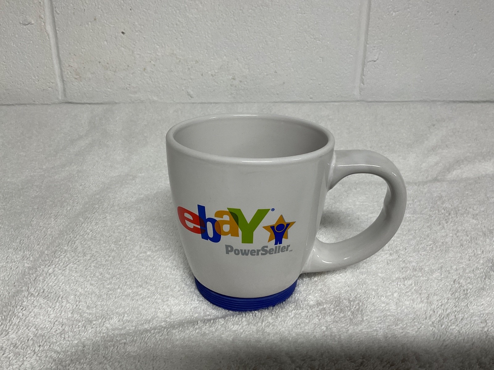 Vintage eBay PowerSeller 14 oz Coffee Mug Logo Power Seller Cup With Rubber Base