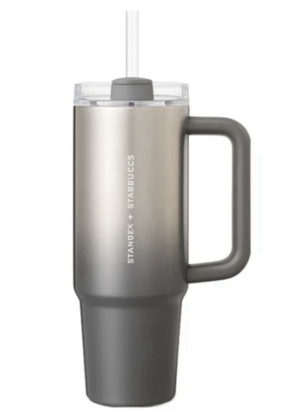 Starbucks SS Stanley Signature Quencher Tumbler 30oz – Metallic Gray Ombré - NWT