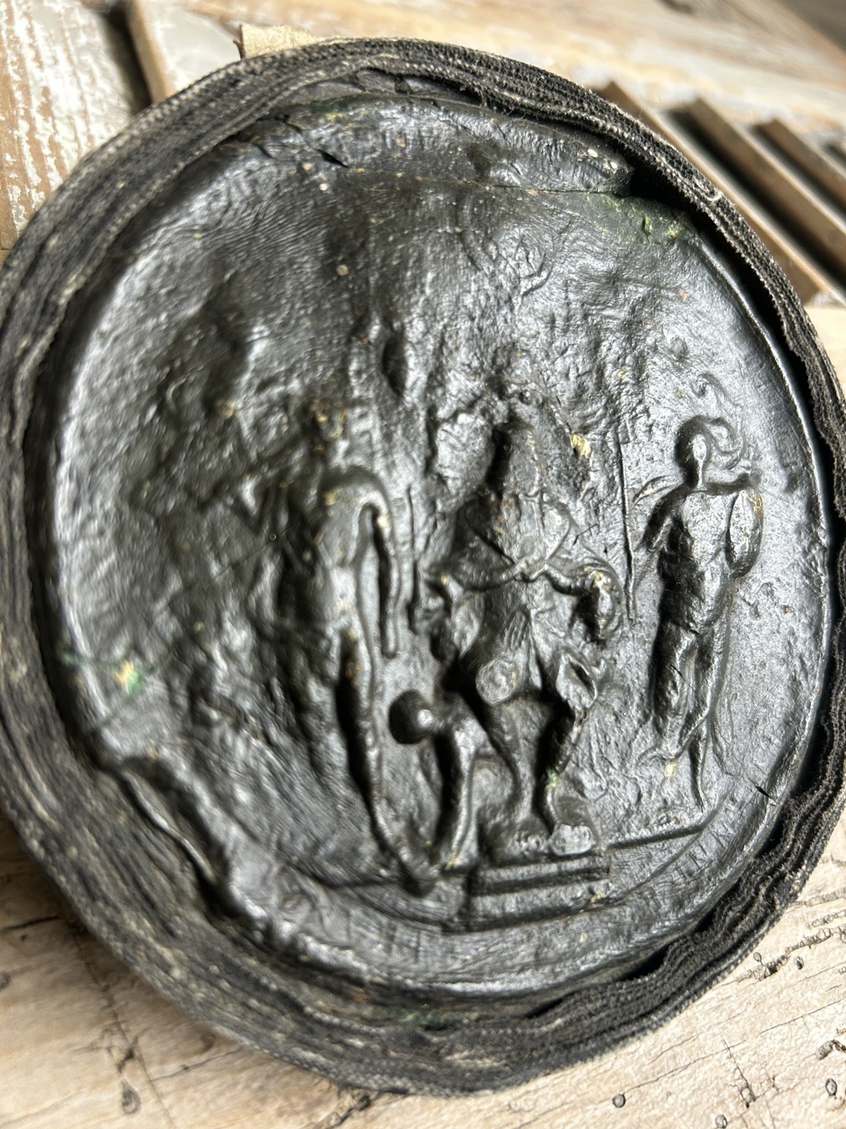 King George II Great Wax Seal c1728-1760 Double-Sided Royal Seal 4” Original