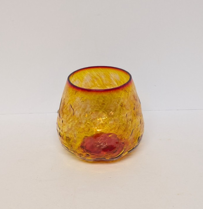 Vintage 1950s Bryce El Rancho Flame Candy Dish? Selenium Cadmium 4.5\