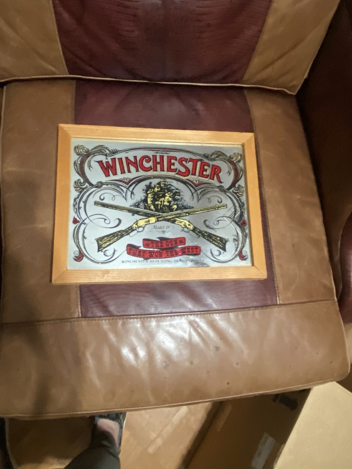 VTG Winchester Advertising Mirrored Sign VTG Winchester Advertising Mirrored Sign